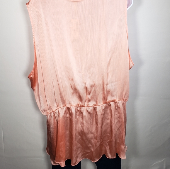 Melissa Mcarthy Coral Flowy Silk Style Top Size 4X - Picture 3 of 5